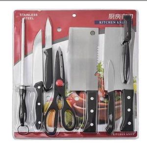 8PCS MULTIFUNCTIONAL STAINLESS STEEL KITCHEN KNIFE SET