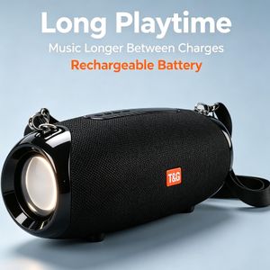 Portable Outdoor Bluetooth Speaker With Strap, 10W Dual Speaker Stereo Sound, Long Battery Life, TF Card/U Disk/AUX Playback, Hands-Free Call & Payment Voice Broadcast