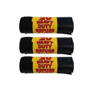 20 Heavy Duty Refuse Sacks-3Rolls