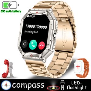 2024 Men's Flashlight Smartwatch Compass Sports 650mAh Battery Watch