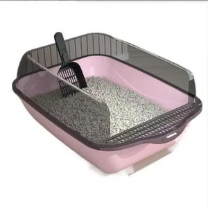 TD Semi Cat Litter Box Pink