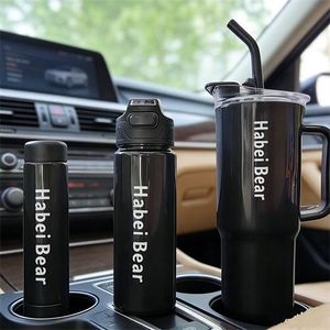 3IN1 large capacity 40oz car cup ice cream cup portable handle, with straw, coffee cup, water bottle