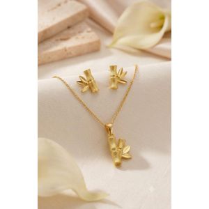 Luxury jewelry necklace and matching earrings set