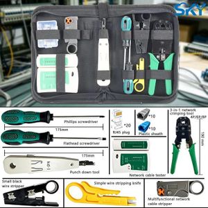 Network Crimper Tool Kit with Tester, Connectors, and Storage for Home & Pro Cabling.