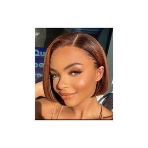 Ombre Straight Blunt Wig With Closure T1/30