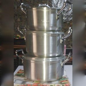 Hoffner 6pcs Aluminium Cooking Pots 18, 20 & 22cm