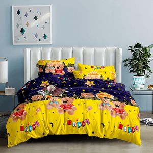 LUXURY COTTON CHILDREN DUVET SET With 2 Pillowcases(Soft Bedding)