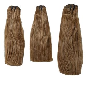 Noble Human Natural DD 8" 8" 10" Straight Double Drawn Hair Extension Black Pearl Nature Hair Full Head Hair Bundles For Women