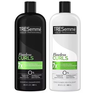 TRESemmé Flawless Curls Shampoo and Conditioner Set Curly Hair Products wit