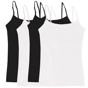 4pcs Camisole  - Black, White