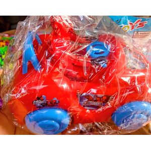 Children's car toy with spider man inside 