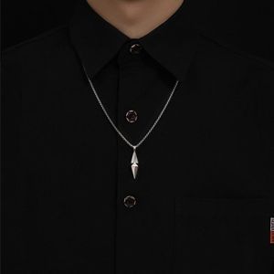 Classic Men’s Necklace Silver Titanium Steel Necklace
