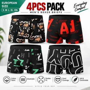 4PCS Men's Cotton Boxer Briefs (May Come in Different designs)