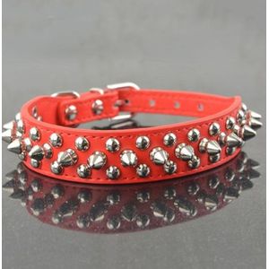 SPIKED STUDDED PU LEATHER COLLAR FOR DOGS
