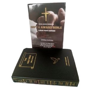 Holy Bible KJV Gift and Award Bible,Large Print Edition Black Imitation Leather,Red Letter,Presentation Page,Easy-to-Read 