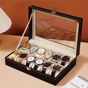 Jewelry Set 12 Slot Pure Leather Watch Case