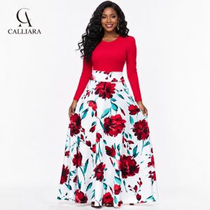 CALLIARA Resilient Elegant & Chic Red Long Sleeve Ladies Dresses for Women