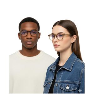 Equinox Collection: Premium Anti-Blue Light Computer Reading Glasses - Brown