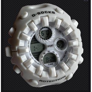 D-socks puzzle white wristwatch a new shock brand, for men and women digital D-socks not a regular shock