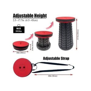 Retractable Folding Stool Portable Camping Collapsible