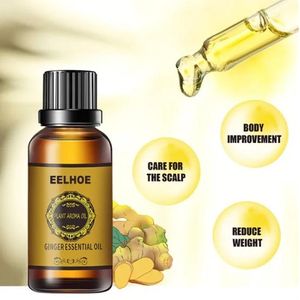 Eelhoe Gingertone Body Sculpting Massage Oil , Ginger Essential Oil Plant ARoma Oil  for Fat Burning Ginger Fat Burning Cream for Belly Slimming & Firming Cream for Belly & Buttocks Massage Therapy Oil 30ml