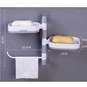 2 in 1 soap holder with towel hanger 