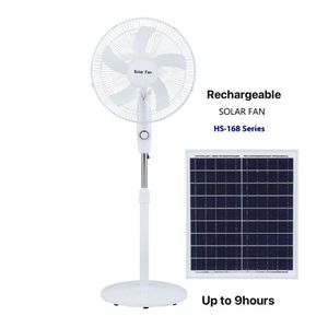16inches Electric Rechargeable standing Fan With Solar Panel