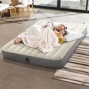 Intex Inflatable 4 by 6 Airbed with pump for 2 people 54” × 75” × 10” cream