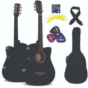 Acoustic Guitar With Accessories - Black (38 inches)