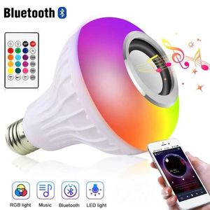 Colorful Smart Wireless Bluetooth music bulb with remote control