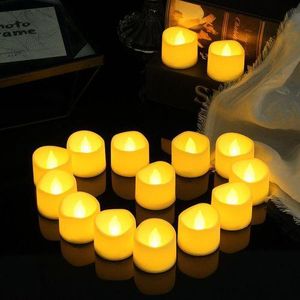 24pcs Flameless LED Tealight Candles Lights Romantic Candles white 3V Battery