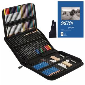 Professional Sketch Drawing Kit, 18 Pieces Art Set of Charcoal Sketching  Pencils, Erasers, Paper Pens, Pencil Extenter, Craft Knief & Canvas Pouch  for Kids Adults Artists | Wish