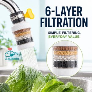 Cloudoon Water Filter – Multi-Layer Purification for Clean & Safe Tap Water, Easy Installation, Fits 15–32mm Faucets