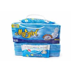 My Girl Super Absorbent Sanitary Pads Bundle - 30pcs x 2 