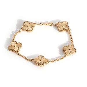 Flowery Gold link bracelet 