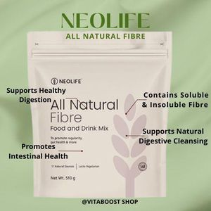 Neo NEOLIFE GNLD NATURAL All natural Natural FIBRE (food and drink mix) - 510g Versatile fibre powder for drinks or recipes, to support heart and digestive health. A balanced blend of soluble and insoluble fibres from  whole food source .