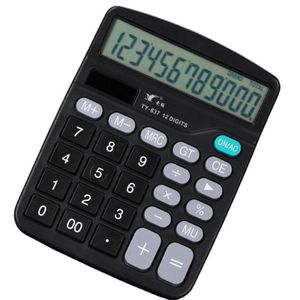 calculator,12-digit LCD display ,black,Baterie solara
