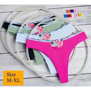 Lovely gstring for ladies 6pcs black, green pink