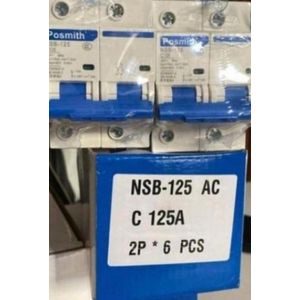 1x Posmith USB -125 125A Double Pole Circuit Breaker ( 2P MCB)  1x User manual 