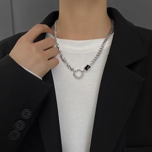 Classic Men’s Necklace Silver Titanium Steel Necklace
