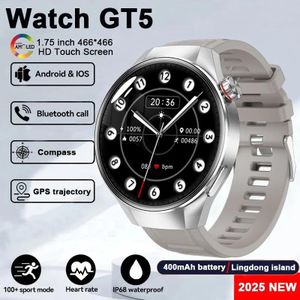 2025 New Watch GT5 Pro Smartwatch 1.75“ AMOLED Screen NFC GPS Tracker BT Call Health Waterproof Smart Watch