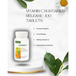 Healthy me Vitamin C Sustained Release 100 Tablets – 500 mg Vitamin C with Citrus Bioflavonoids