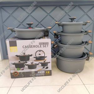 UCC LIFE 5-Piece Non-Stick Casserole Cookware Set 