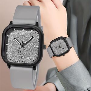 Women's Watch Casual Silicone Strap Business Luxury - Grey