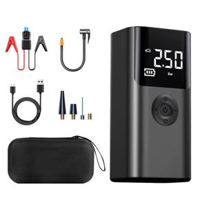 BUWEI Multi Purpose Emergency Car/Vehicle Battery Startup Power Supply and Air Tire Pump, All in One Battery Charger Jump Strater and Tire Inflator Battery Charger with Air Compressor Emergency Automatic Jump Starter 12V, 6000mAh