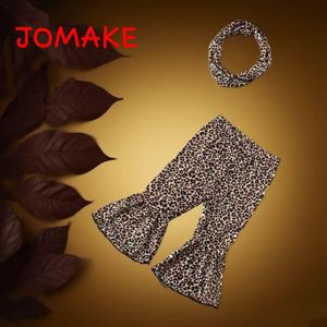 JOMAKE 6M-6-year-old girl's fishtail trousers, leopard print, cropped trousers