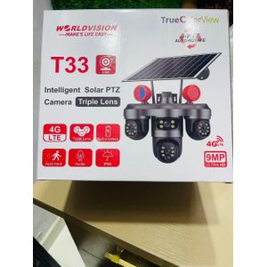 V380 TRIPLE LENS PTZ SOLAR CAMERA