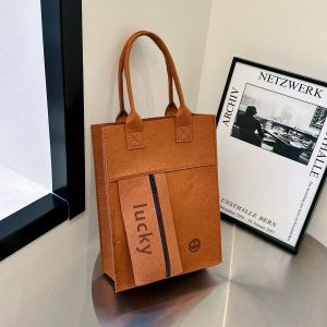 Men and women commuting good luck smiling face handbag zipper tote bag handbag