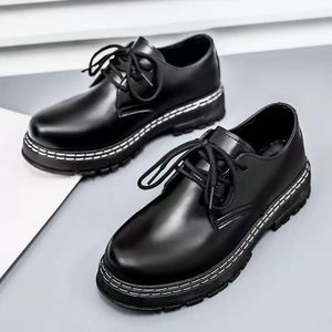 VANHUHU Men's Italian Formal Oxford Loafers Lace up Flat Business Shoes Black