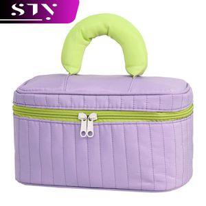 STY Women's Simple Romantic Purple Cosmetic Cases Makeup Bag Storage Bag Toiletry Bag